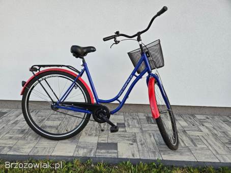Rower,  koła 28 cali,  bagażnik,  kosz przedni