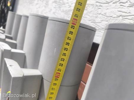 UŻYWANE kinkiety elewacyjne tuby szare góra-dół – Komplet 10 szt.  (18 i 30 cm)