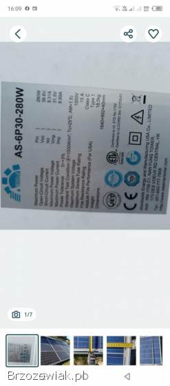 Panele fotowoltaiczne 280 W