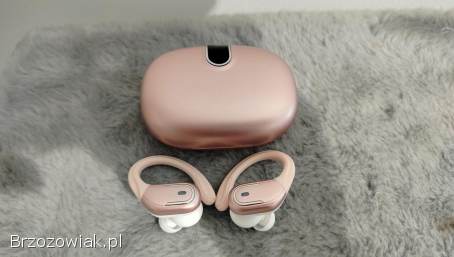 Słuchawki różowe Bluetooth bezprzewodowe sportowe