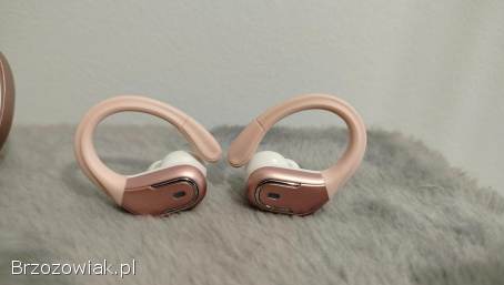 Słuchawki różowe Bluetooth bezprzewodowe sportowe