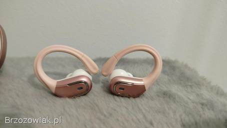 Słuchawki różowe Bluetooth bezprzewodowe sportowe