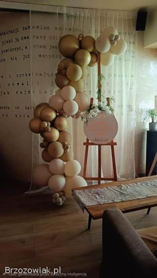 Ścianka balonowa,  komunia chrzest urodziny balony