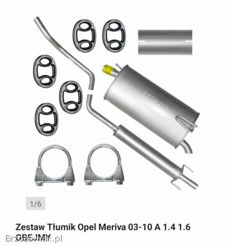 Tłumik samochodowy Opel Meriva A