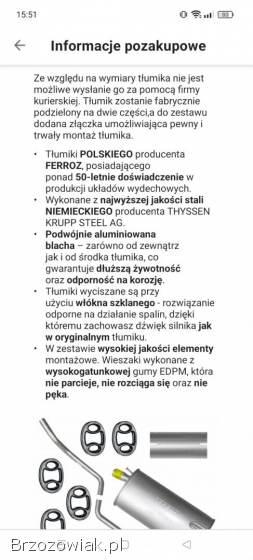 Tłumik samochodowy Opel Meriva A