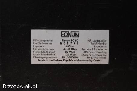 Niespotykane CANTON Fonum PC 60 Dynamika i Krystaliczne Analogowe Brzmienie Wysy