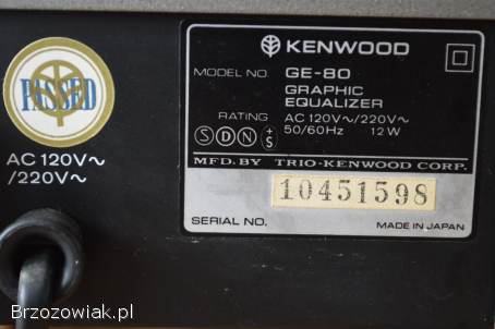 Korektor Equalizer KENWOOD GE-80 Idealny Jak Nowy Polecam Wysyłka