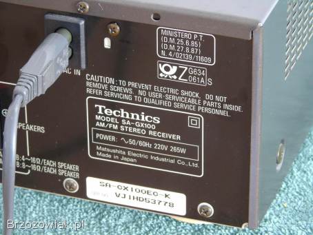 Wzmacniacz z radiem Technics SA-GX 100 sprawny 265 wat.  WYSYŁKA