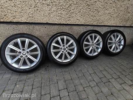 ALUFELGI 17 SKODA -  VW -  SEAT Z OPONAMI GOODYEAR 225/45R17 ROK 2024
