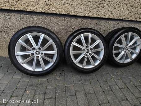 ALUFELGI 17 SKODA -  VW -  SEAT Z OPONAMI GOODYEAR 225/45R17 ROK 2024