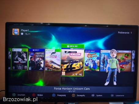 Xbox 360 SLIM Trinity RGH,  HDD 500GB!  +GRY+ 2x Pad + Zasilacz + Kinect!