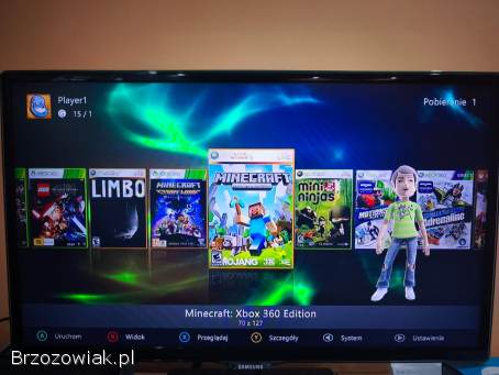 Xbox 360 SLIM Trinity RGH,  HDD 500GB!  +GRY+ 2x Pad + Zasilacz + Kinect!