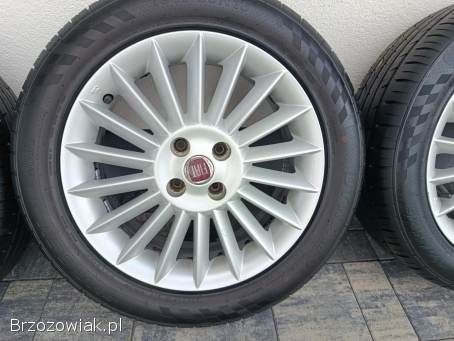 Oryginalne Alufelgi z Oponami Fiat Linea 4X98 Świeże opony (DOT5124)