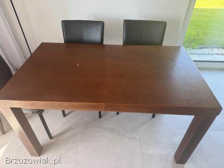 Stół dębowy 140x80 po rozłożeniu 180x80