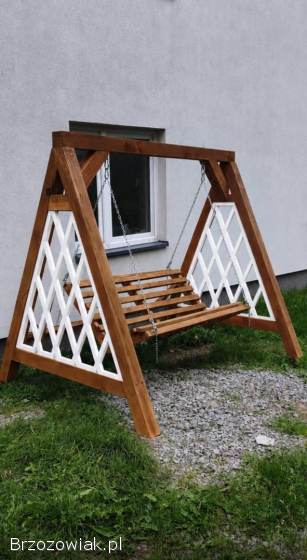 Huśtawka ogrodowa,  drewniana