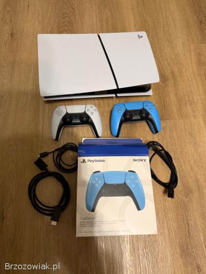 PlayStation 5 Slim 1TB z napędem + 2 pady + Split Fiction