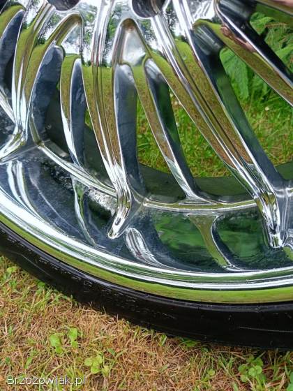 Alufelgi chromowane Akuza 22 R22 Belle 761 5x127 + opony Nexen 265/35