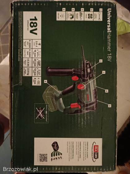 Nowy Bosch młot udarowo-obrotowy akumulatorowy Universal Hammer 18V SDS+ 2J