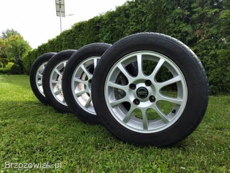 Koła Alufelgi 15 Volvo 4x114.  3 z oponami 205/55 R15 Toyo Letnie