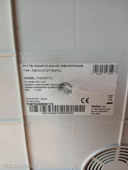 Płyta indukcyjna kuchenka 4 pola 240 lub 400 v