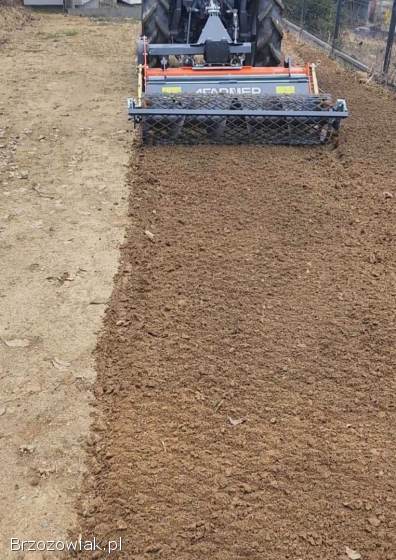 Traktorek 4x4 z glebogryzarką separacyjną wynajem bez operatora,  glebogryzarka
