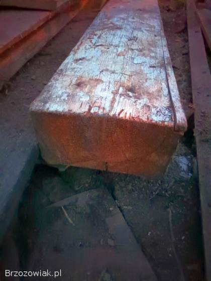 Stare belki z rozbiórki domu Grube bale na meble loft rustykalne