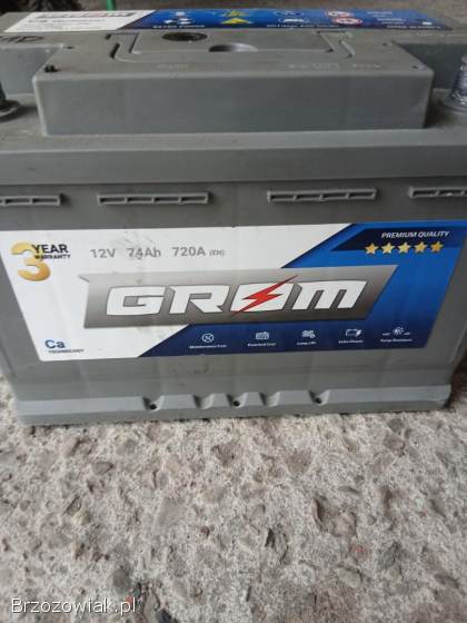Akumulator Grom 2 letni 12 v 74 ah 720a