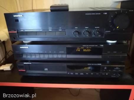 Wieża stereo Grundig vintage z pilotem wzmacniacz tuner odtwarzacz CD