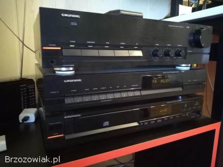 Wieża stereo Grundig vintage z pilotem wzmacniacz tuner odtwarzacz CD
