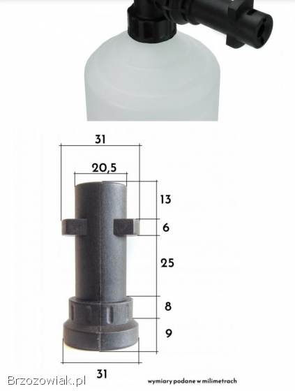 PIANOWNICA 1000ML LANCA DO MYJEK KARCHER K2 K3 K4 K5 K6 K7 LANCA PIANY
