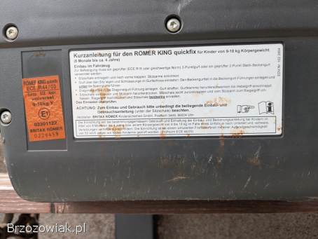 Fotelik samochodowy Romer King quickfix,  9-18 kg