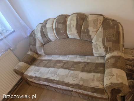 Komplet sofa plus 2 fotele i 2 pufy