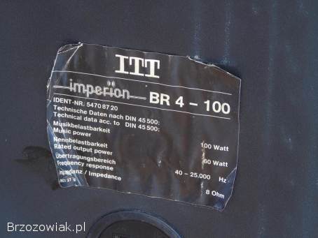 Kolumny ITT Imperion BR-4 świetne stereo Vintage.  DOSTAWA