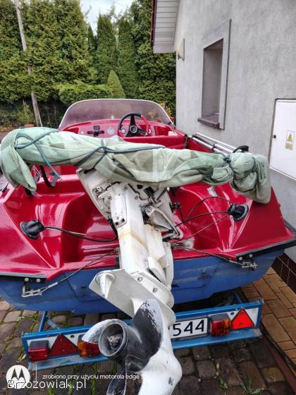 MOTORÓWKA JOHNSON 30 HP OSPRZĘT + PRZYCZEPKA ŁODZI