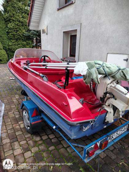MOTORÓWKA JOHNSON 30 HP OSPRZĘT + PRZYCZEPKA ŁODZI