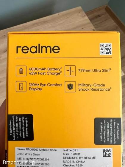 Realme C71 128 GB -  Nowy!