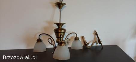 Żyrandol mosiężny kinkiet retro vintage