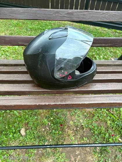 Kask szczękowy czarny mat Funkcja kasku otwartego XL