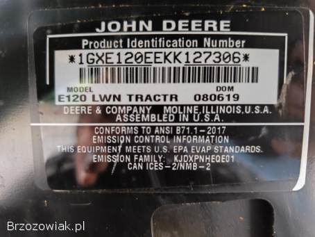 Kosiarka traktorek John Deere E-120