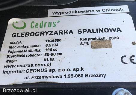 Glebogryzarka spalinowa z osprzętem CEDRUS