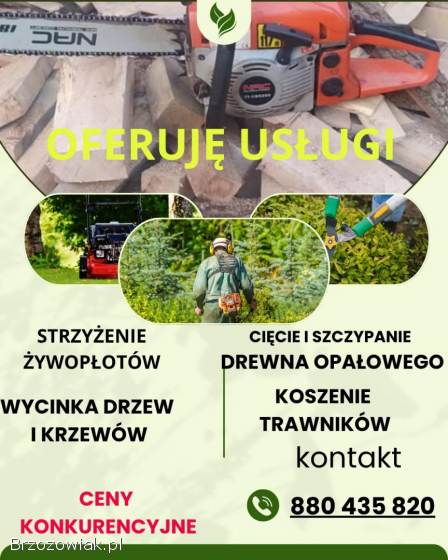 Strzyżenie żywopłotów,  wycinka drzew i krzewów