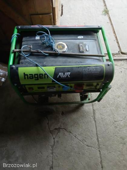 Sprzedam używany agregat prądotwórczy z 2020 roku.  6700W moc znamionowa,  25L