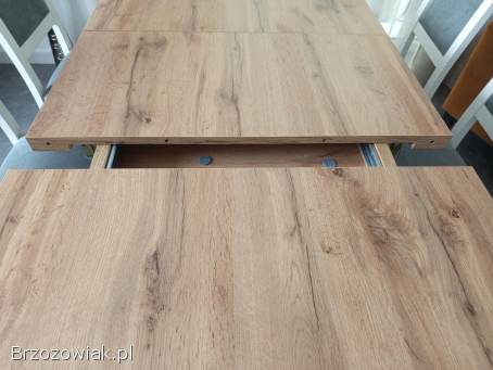 Stół do jadalni podwójny 80 x 150 x 170 cm plus 6 krzeseł drewnianych