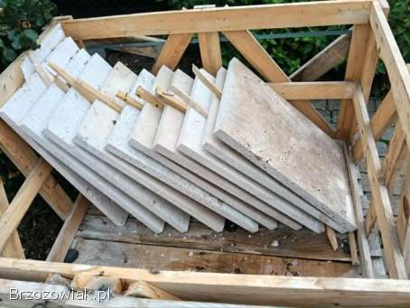 Płyty trawertynowe zewnętrzne 3 cm 9 sztuk