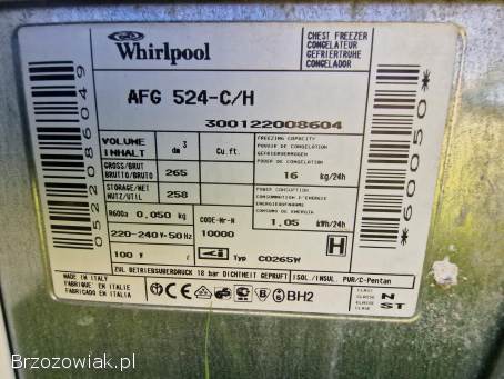 Zamrażalka whirpol 265 litrów