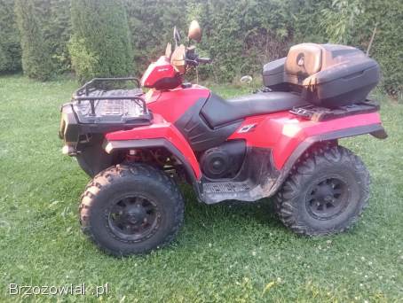 Quad 4 x 4 polaris 800 cm pług do śniegu dwa tłoki zarejestrowany i ubezpieczony