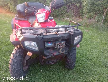 Quad 4 x 4 polaris 800 cm pług do śniegu dwa tłoki zarejestrowany i ubezpieczony
