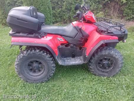 Quad 4 x 4 polaris 800 cm pług do śniegu dwa tłoki zarejestrowany i ubezpieczony