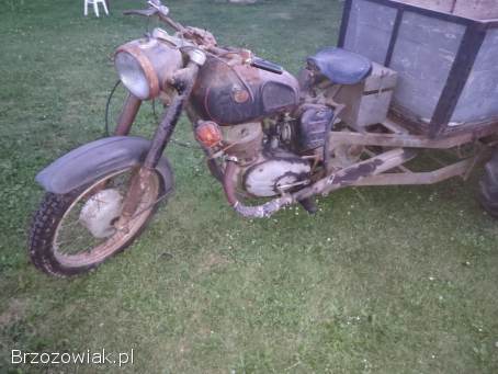 Stary Motor Tròjkołowiec silnik części zabytek,  transport