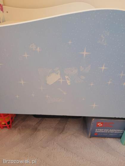 Łóżko dziecięce z materacem z motywem Krainy Lodu Frozen 70x140cm
